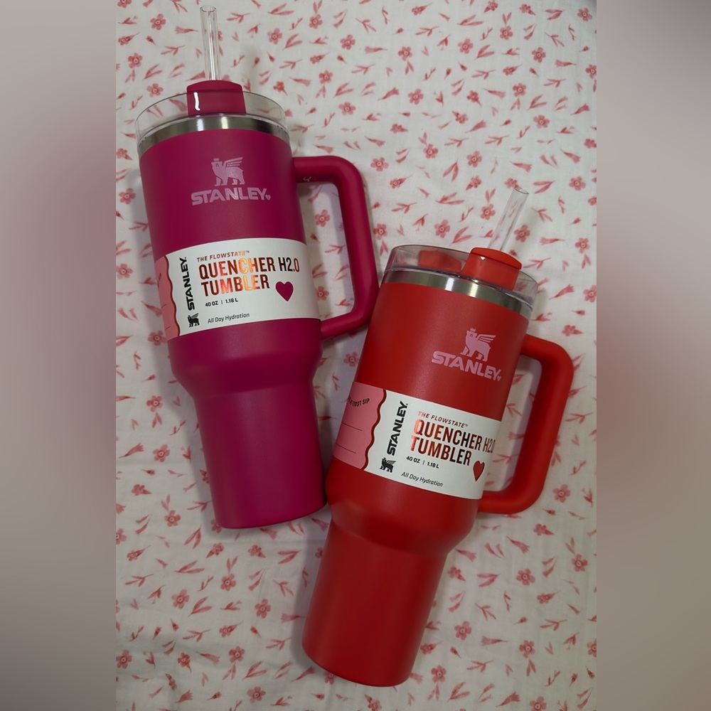 Red or Pink Target Stanley 40 oz Stainless Steel H2.0 Flowstate Quencher Tumblr